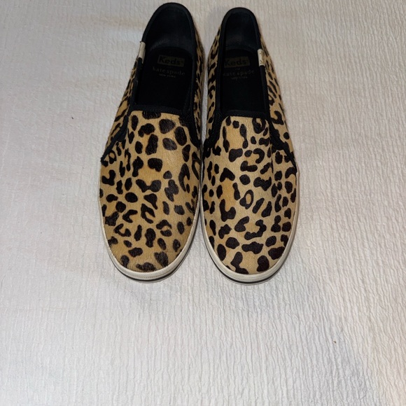 kate spade Shoes - kate spade Leopard Print Slip-On Sneakers in Tan and Black